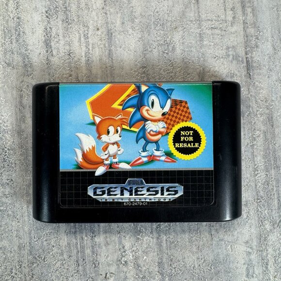 Sonic the Hedgehog 2 (SEGA Genesis, 1992) CIB Complete w/ Manual Not For Resale - Picture 2 of 9